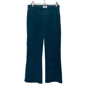 Anthropologie Pilcro Yaya Velvet Flare Pants Women’s Size XS Turquoise Retro